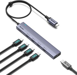 Aceele USB Cハブ 10Gbps 4ポート拡張 USB 3.2 Gen 2 ハブ60cmケーブル付き 変換アダプター_image