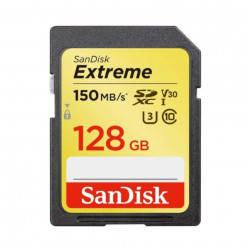 【フルサイズミラーレス用メモリー 1台に1枚無料レンタル】Sandisk 128GB UHS-I Class10 V30 Extreme 150MB/s SDXCカード