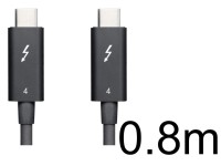 Thunderbolt 4 USB4.0 ケーブル 40Gbps 100W充電 0.8m