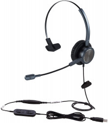 VOPTECH ヘッドフォン USB 片耳 ノイズキャンセリング オーバーヘッド UC809