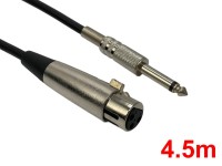 φ6.3標準プラグ-XLR3PINメスコネクタマイク接続ケーブル（4.5m）