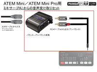 ATEM Mini / ATEM Mini Pro PA音声受取用／ミキサーとの接続セット