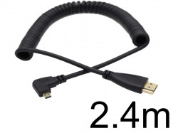 Micro HDMI →  HDMI 変換アダプタ（伸縮調整可能 左L型）
