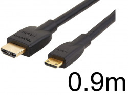 Mini HDMI→HDMI ケーブル 0.9m（ミニHDMI)