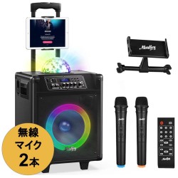 Moukey MTs10-4 ワイヤレスマイク スピーカーセット PAセット マイク2本