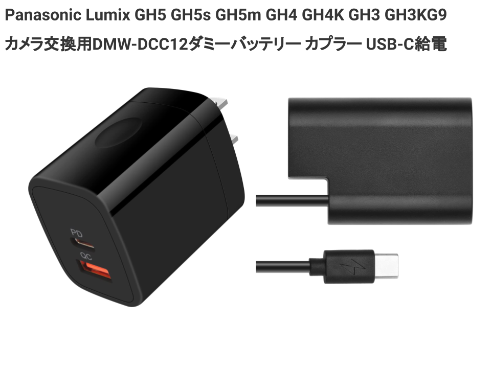 Panasonic Lumix GH5 GH5s GH5m GH4 GH4K GH3 GH3KG9カメラ交換用 AC給電セット