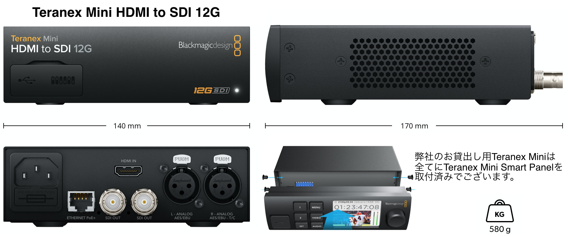 Blackmagic web Presenter HD ＋ HDMI→SDI 12G コンバーター | パンダ