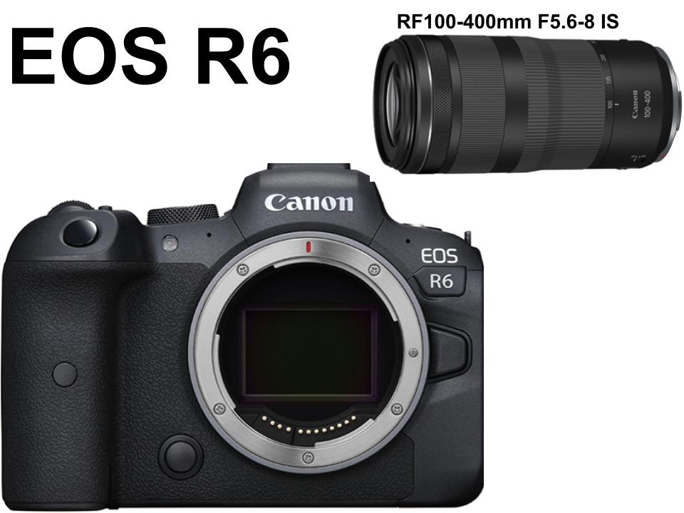 Canon EOS R6 ミラーレス+Canon RF100-400mm F5.6-8 IS USM (キヤノンRFマウント) セット  パンダスタジオ・レンタル公式サイト