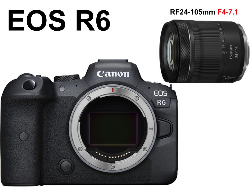 Canon EOS R6 ミラーレス+Canon RF24-105mm F4-7.1 IS STM( キヤノンRFマウント) セット