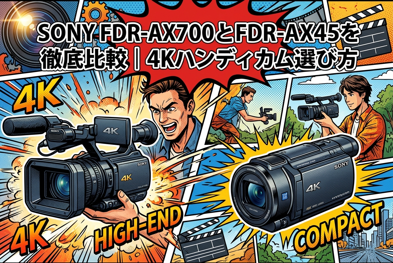 SONY FDR-AX700とFDR-AX45を徹底比較｜4Kハンディカム選び方