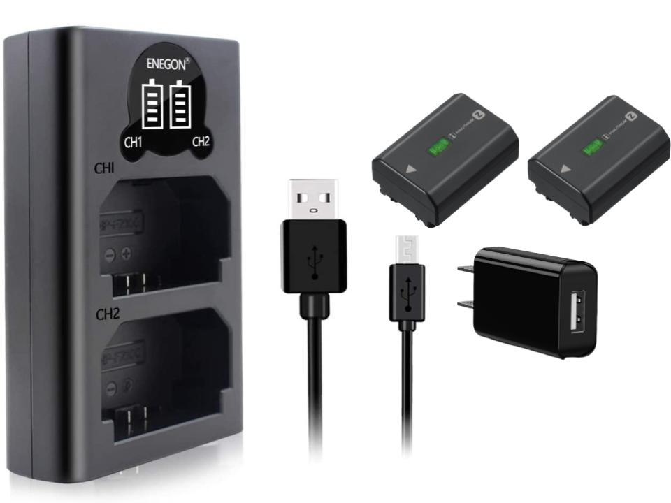 SONY NP-FZ100 / USBコンセント / LEDデュアル USB充電器