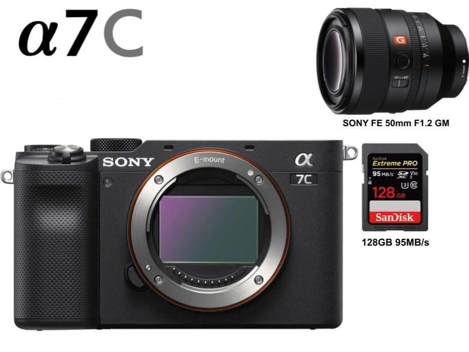 SONY α7C ILCE-7CL BC フルサイズミラーレス一眼カメラ/ FE 50mm F1.2 GM / SDXC カードセット