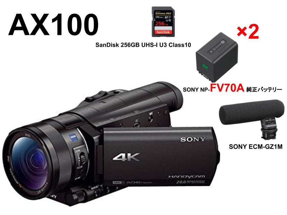 カメラ ビデオカメラ SONY FDR-AX100 (4K ハンディーカム) | パンダスタジオ・レンタル公式 