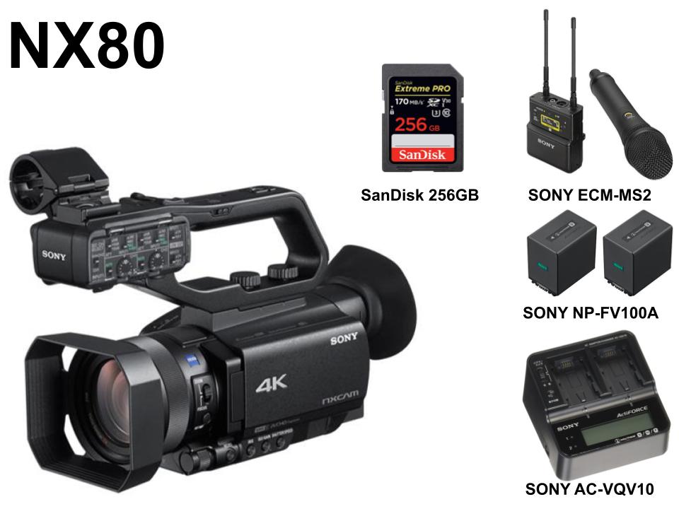 SONY HXR-NX80 5点セット(256GB SDXCカード / UWP-D22 / NP-FV100A / AC-VQV10）