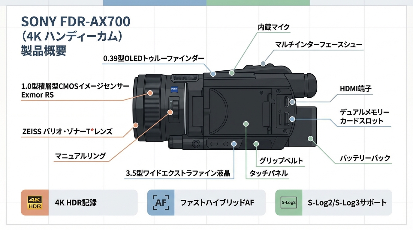 SONY FDR-AX700  (4K ハンディーカム)