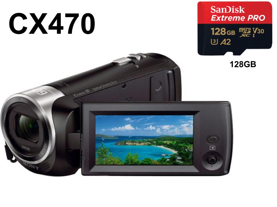 SONY HDR-CX470 黒 / 128GB microSDXCカード セット