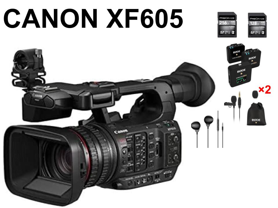 CANON XF605 業務用デジタルビデオカメラ / RODE Wireless GO II / ラベリアマイクセット