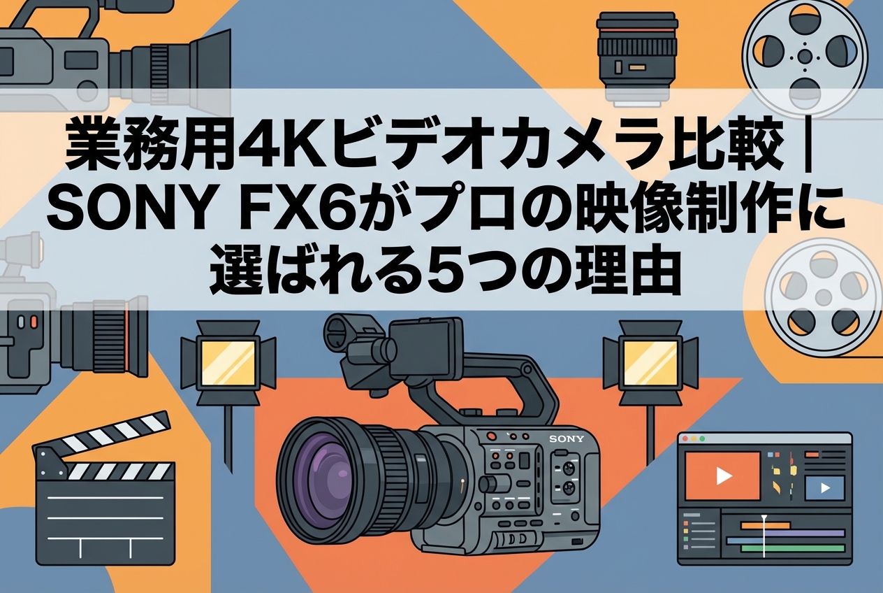 業務用4Kビデオカメラ比較｜SONY FX6がプロの映像制作に選ばれる5つの理由