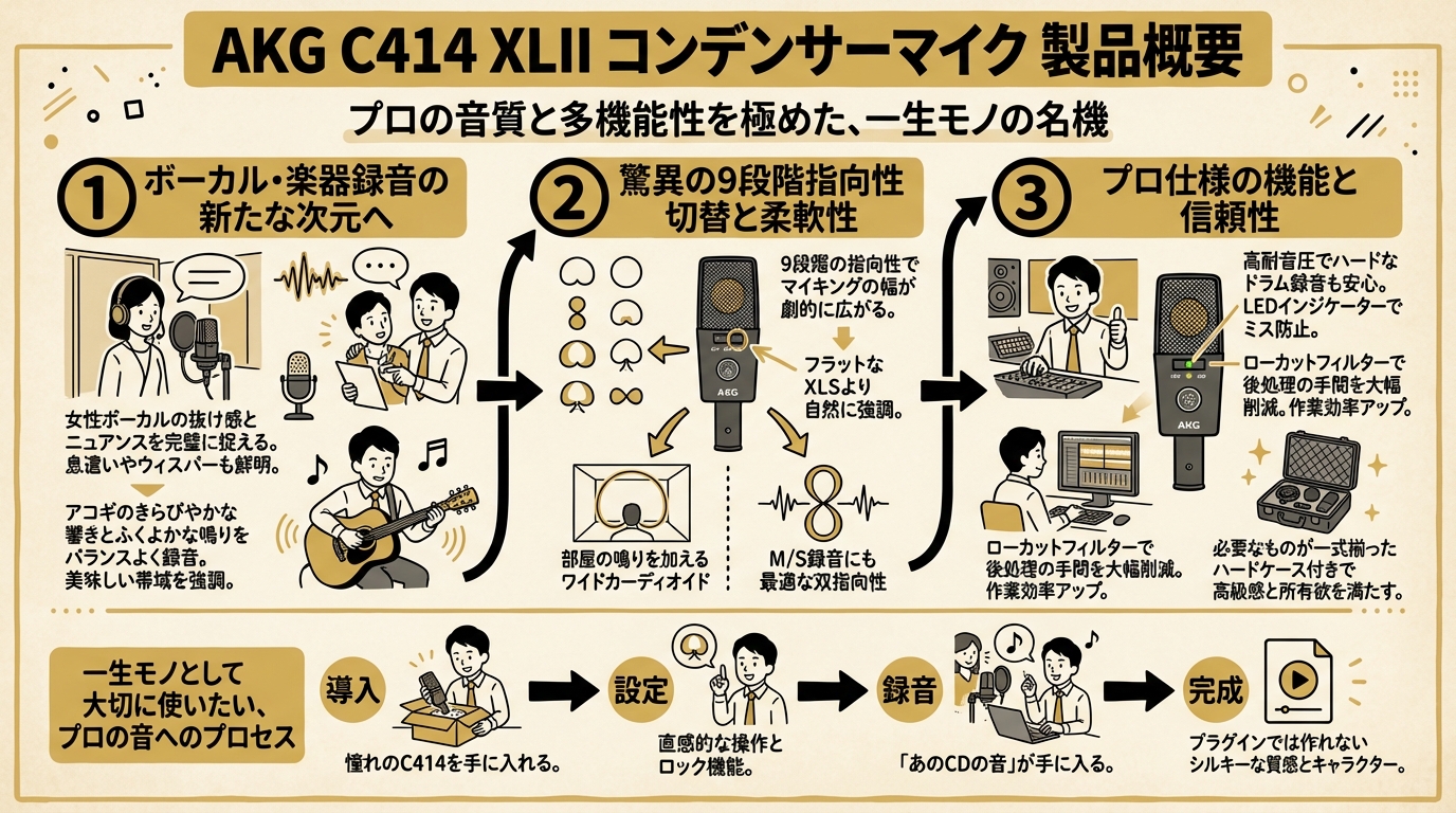 AKG  C414 XLII コンデンサーマイク インターネット上のお客様の声（評判）