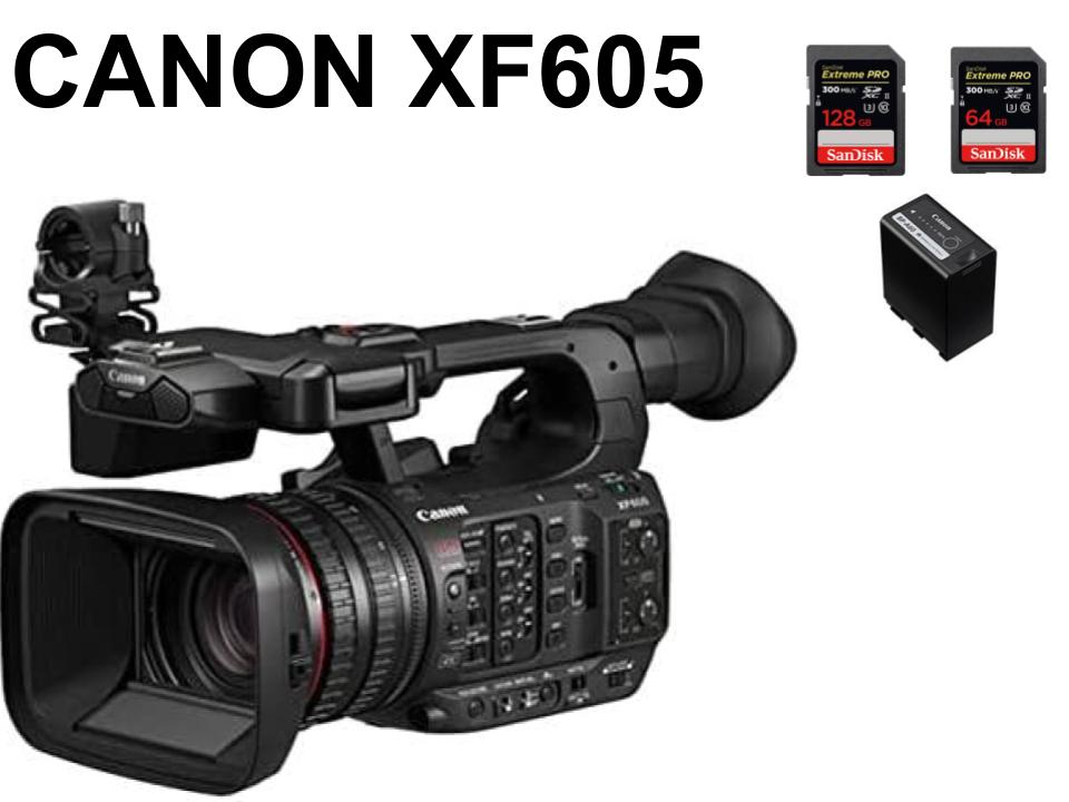 CANON XF605 業務用デジタルビデオカメラ / SDXCカード2枚 / バッテリー セット