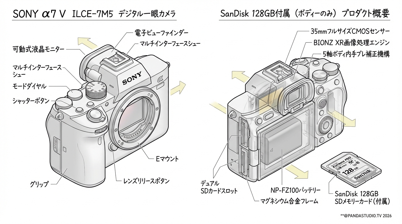 SONY &alpha;7 V ILCE-7M5デジタル一眼カメラ SanDisk 128GB付属 （ボディーのみ）