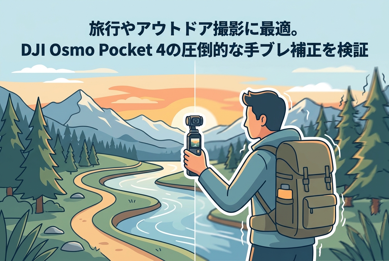 旅行やアウトドア撮影に最適。DJI Osmo Pocket 4の圧倒的な手ブレ補正を検証