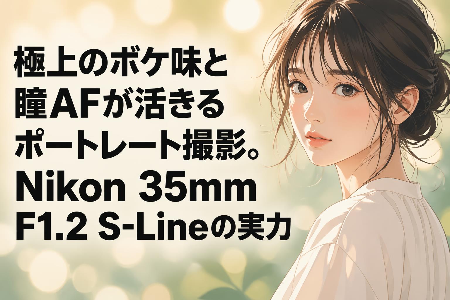 極上のボケ味と瞳AFが活きるポートレート撮影。Nikon 35mm F1.2 S-Lineの実力