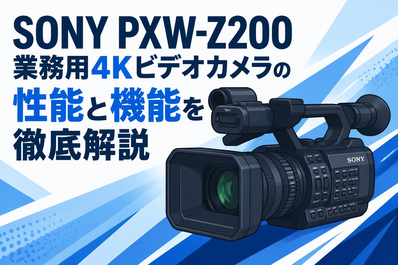 SONY PXW-Z200 業務用4Kビデオカメラの性能と機能を徹底解説