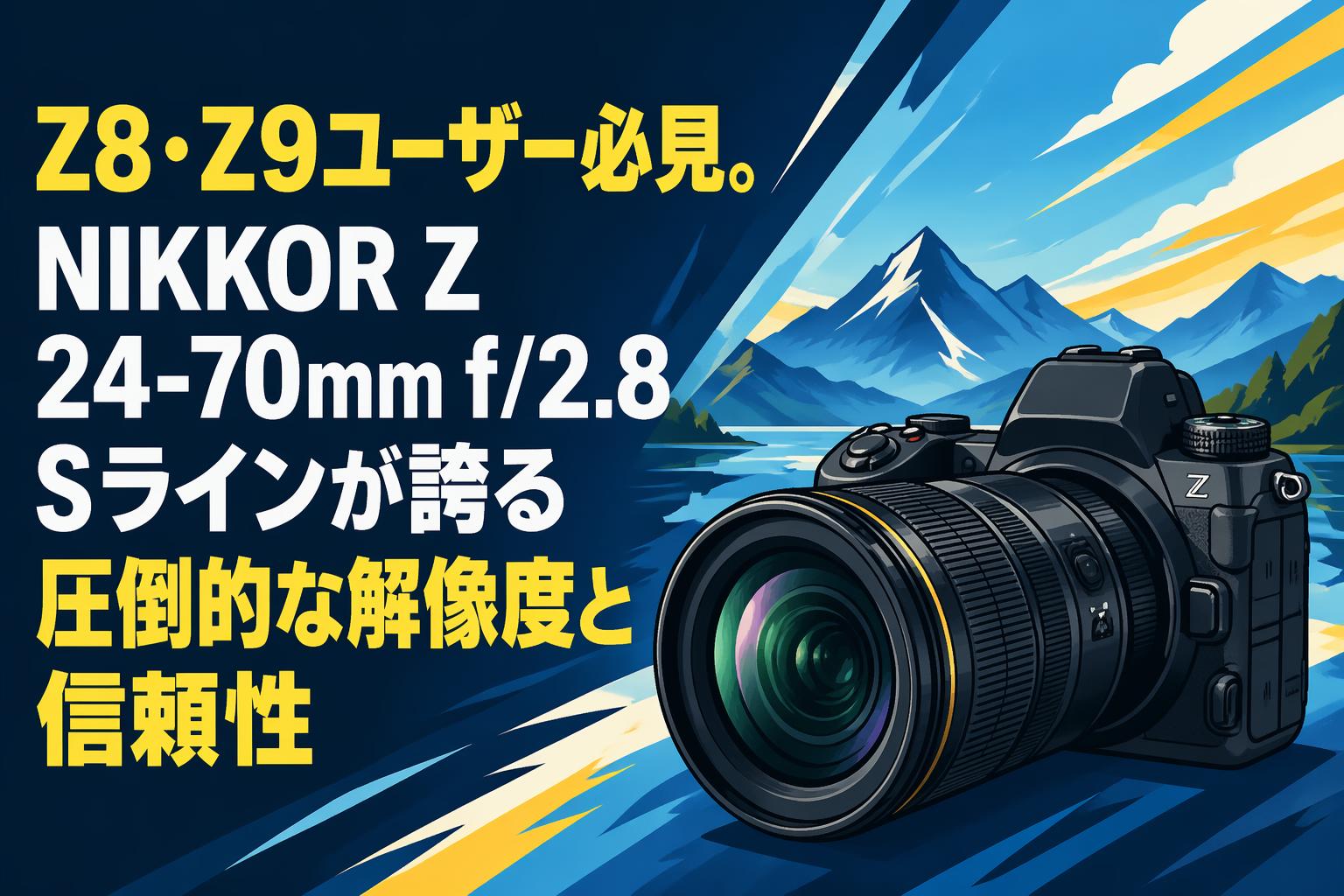 Z8・Z9ユーザー必見。NIKKOR Z 24-70mm f/2.8 Sラインが誇る圧倒的な解像度と信頼性