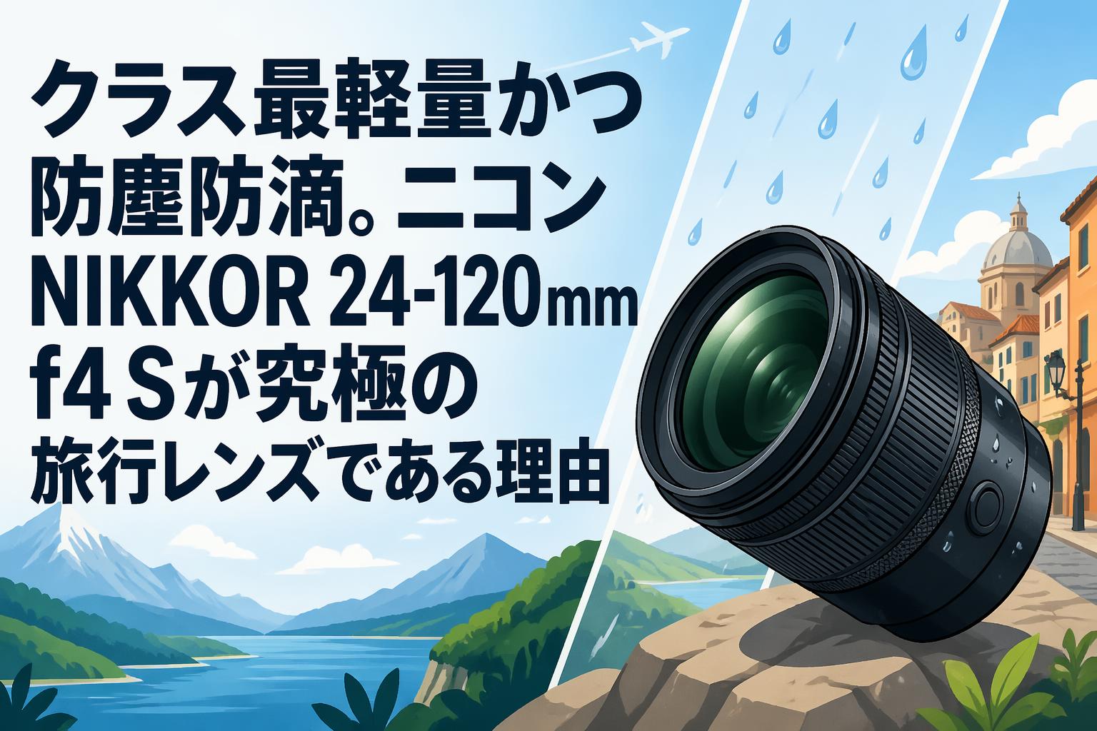 クラス最軽量かつ防塵防滴。ニコン NIKKOR 24-120mm f4 Sが究極の旅行レンズである理由