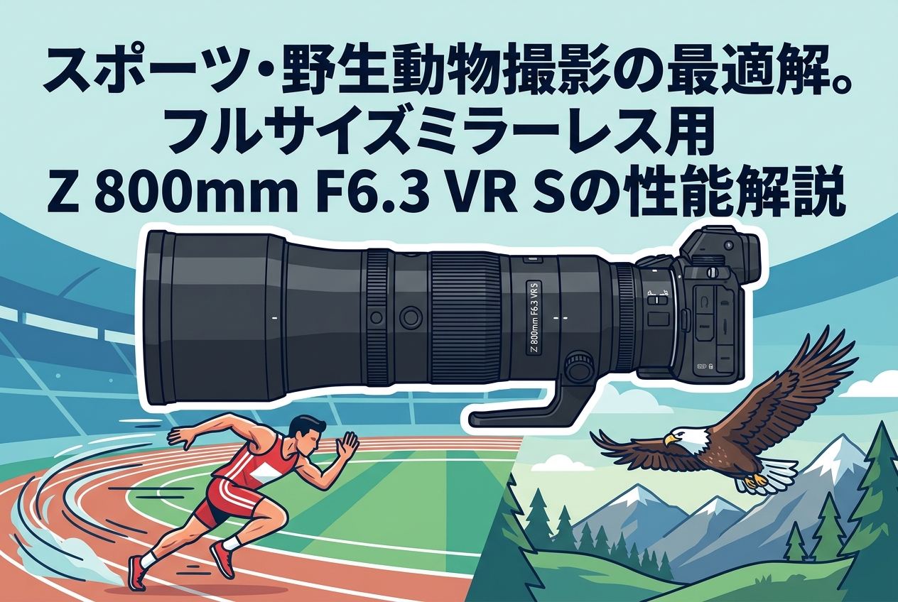 スポーツ・野生動物撮影の最適解。フルサイズミラーレス用Z 800mm F6.3 VR Sの性能解説