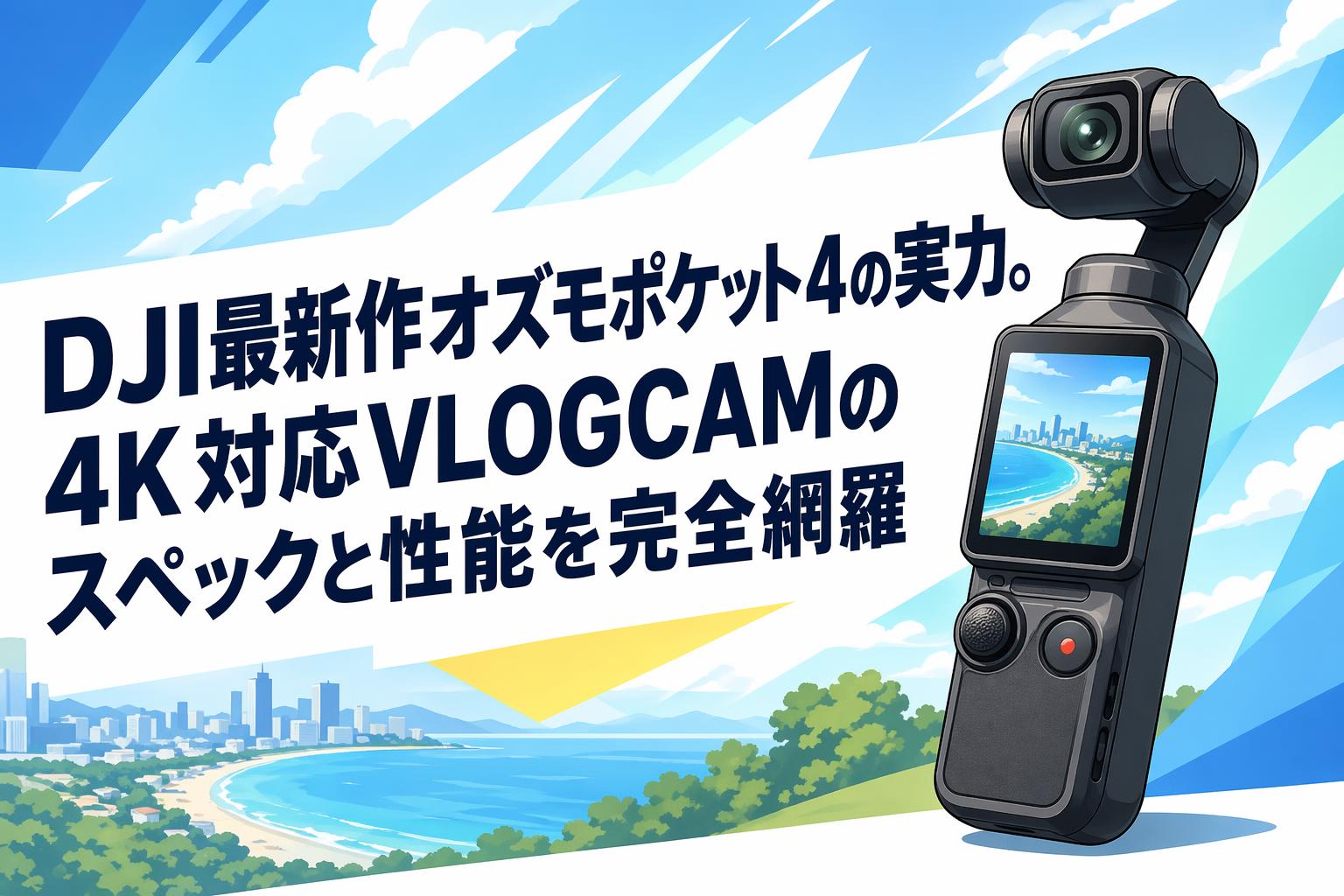 DJI最新作オズモポケット4の実力。4K対応VLOGCAMのスペックと性能を完全網羅