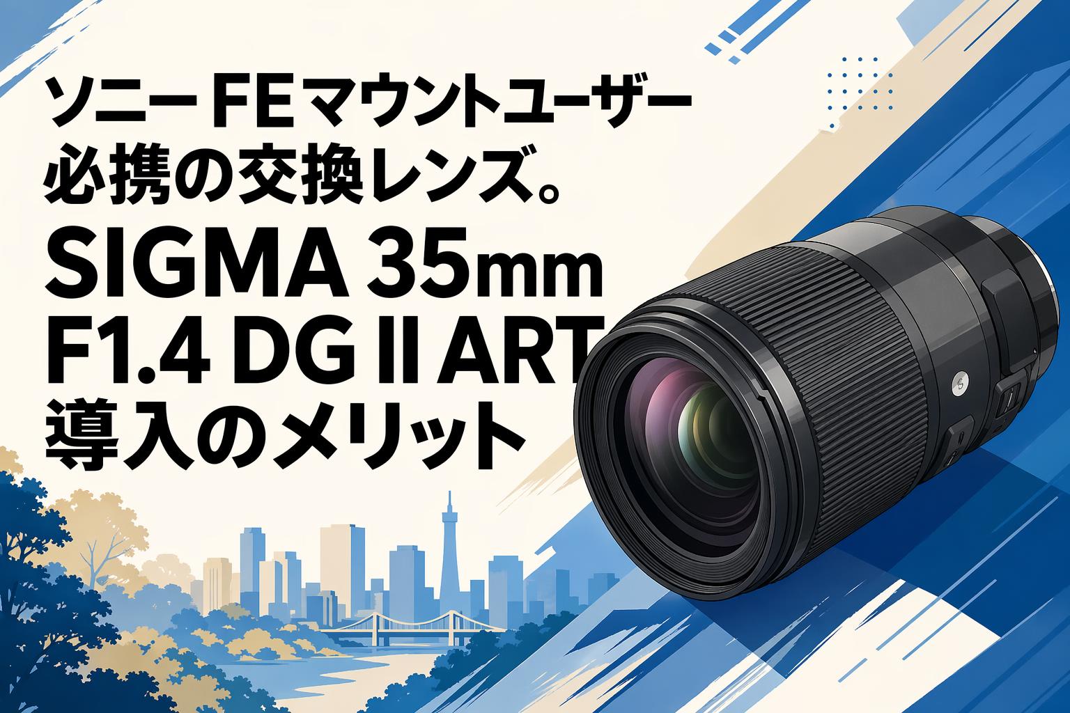 ソニーFEマウントユーザー必携の交換レンズ。SIGMA 35mm F1.4 DG II ART導入のメリット