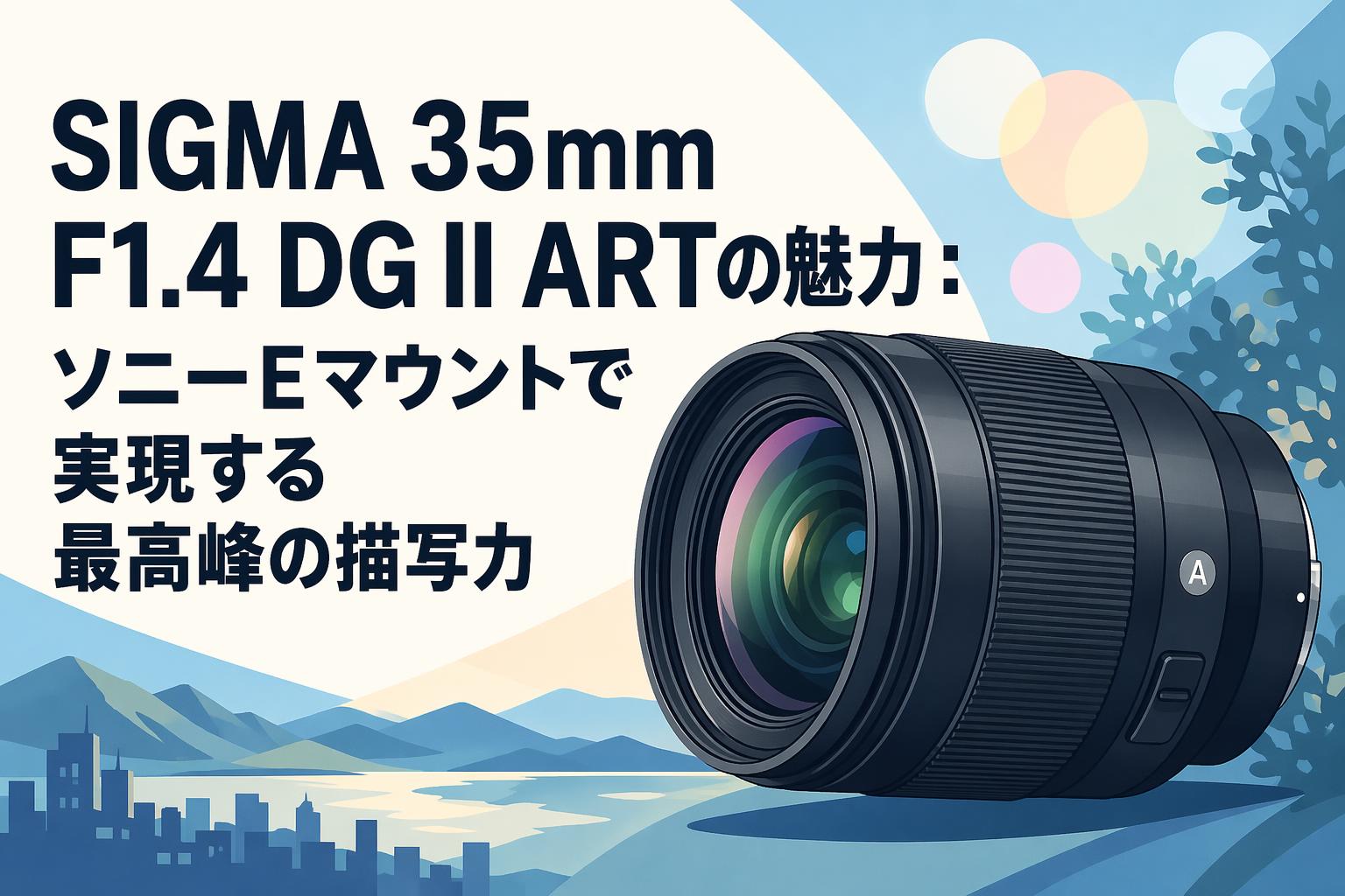 SIGMA 35mm F1.4 DG II ARTの魅力：ソニーEマウントで実現する最高峰の描写力