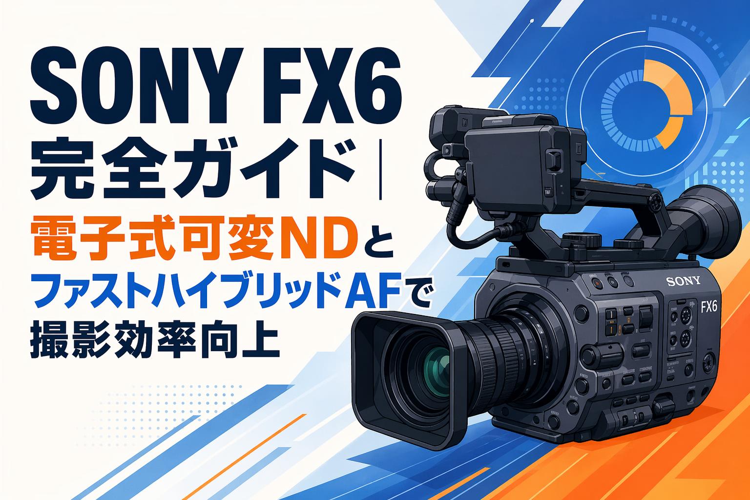 SONY FX6 完全ガイド｜電子式可変NDとファストハイブリッドAFで撮影効率向上