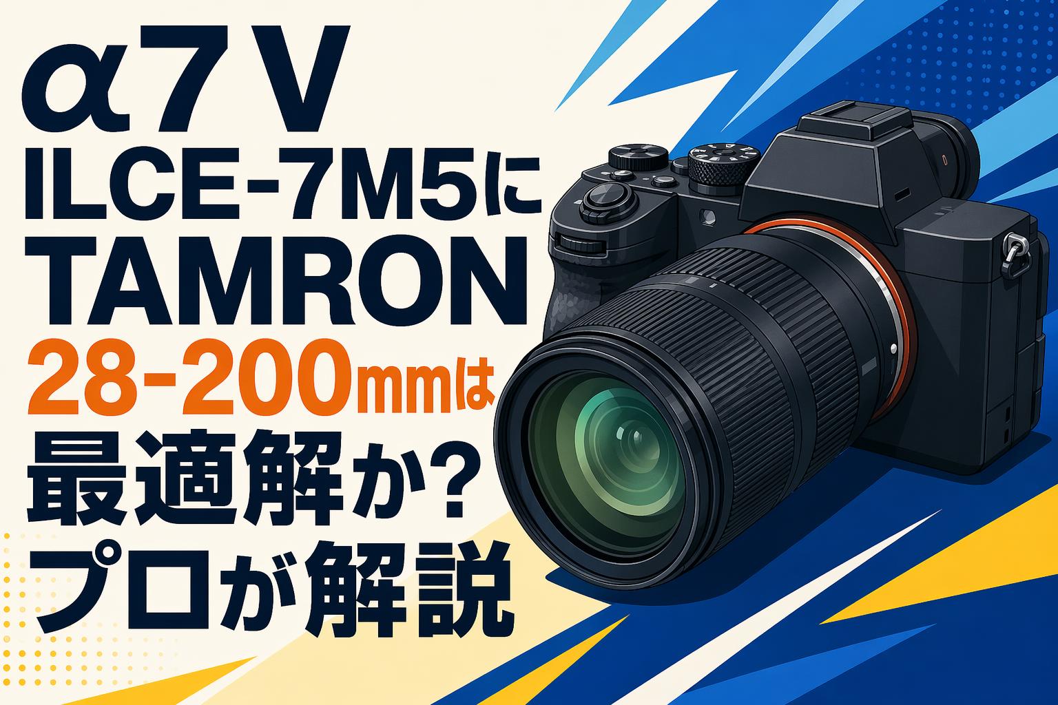 α7 V ILCE-7M5にTAMRON 28-200mmは最適解か？プロが解説