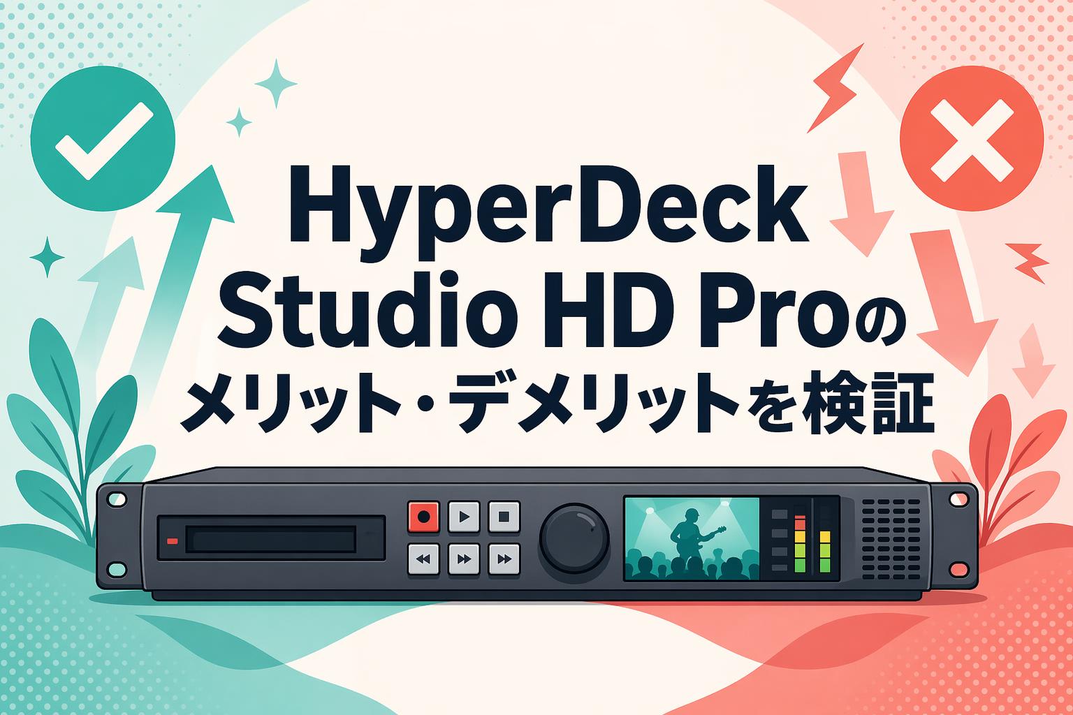 HyperDeck Studio HD Proのメリット・デメリットを検証