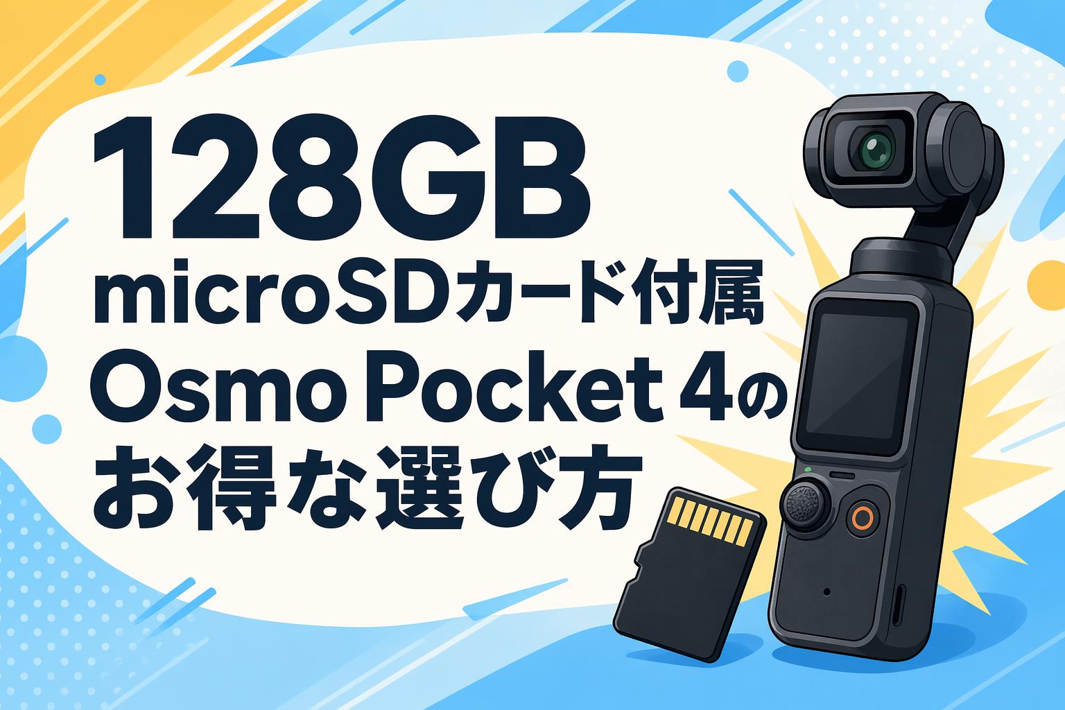 128GB microSDカード付属Osmo Pocket 4のお得な選び方