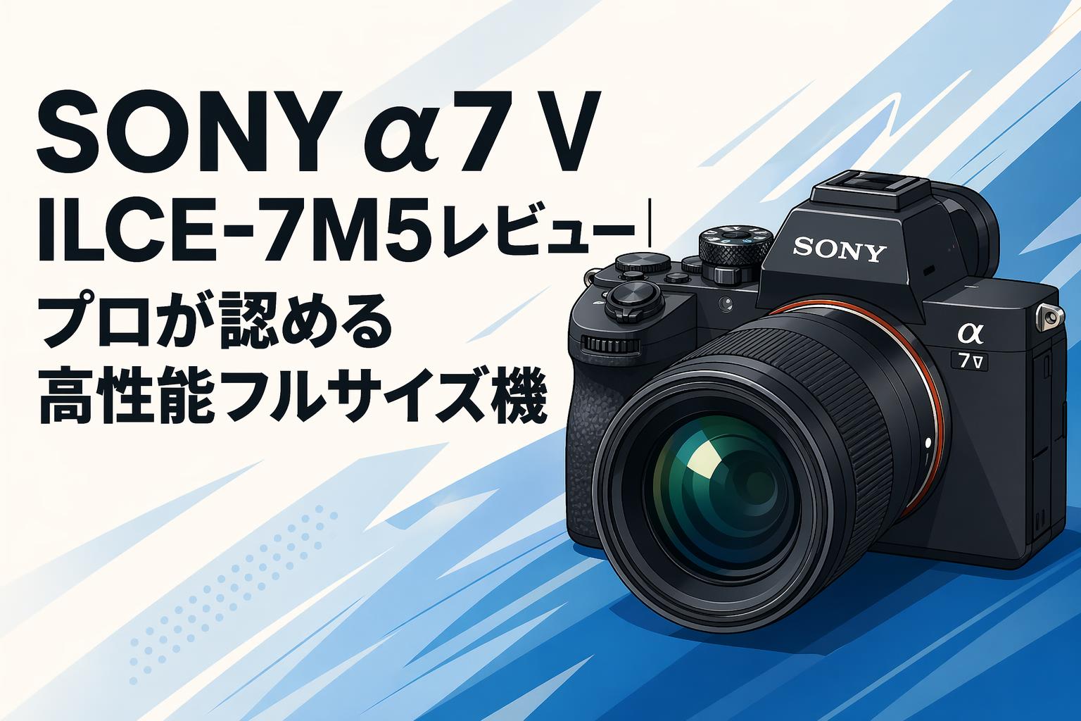 SONY α7 V ILCE-7M5レビュー｜プロが認める高性能フルサイズ機
