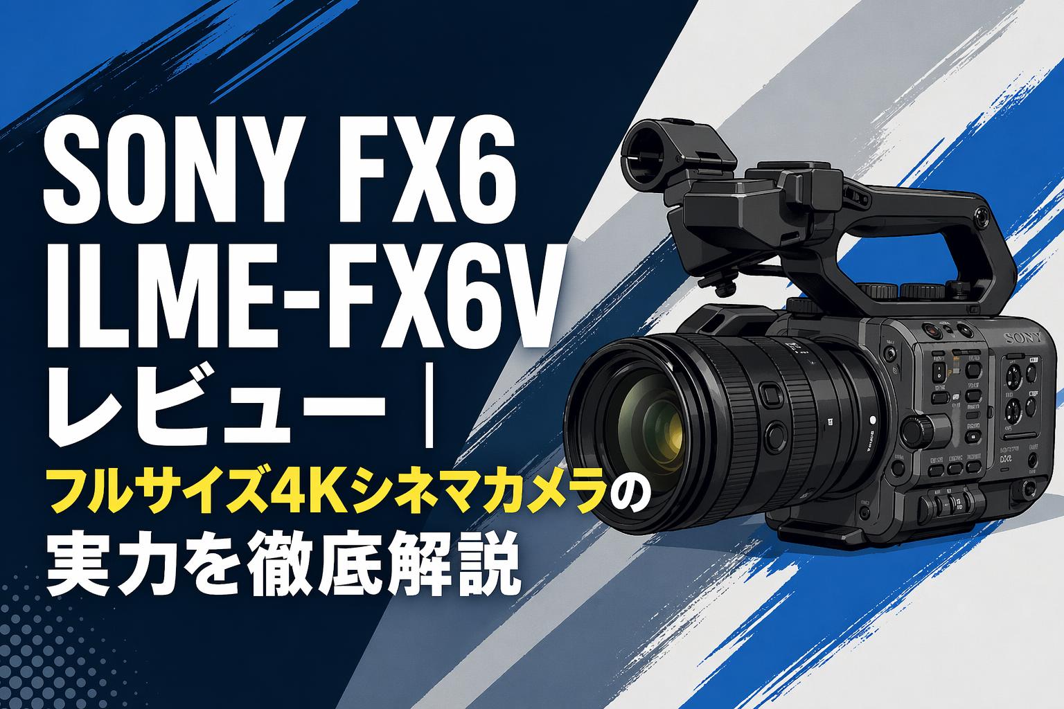 SONY FX6 ILME-FX6V レビュー｜フルサイズ4Kシネマカメラの実力を徹底解説