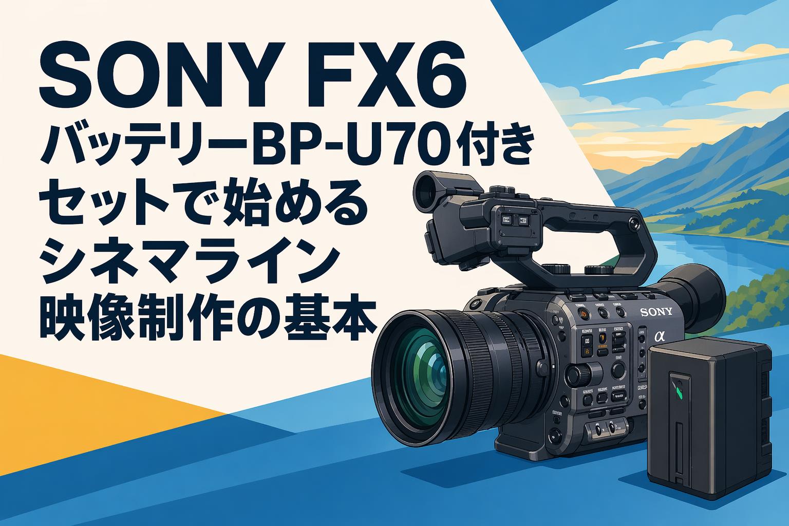SONY FX6 バッテリーBP-U70付きセットで始めるシネマライン映像制作の基本
