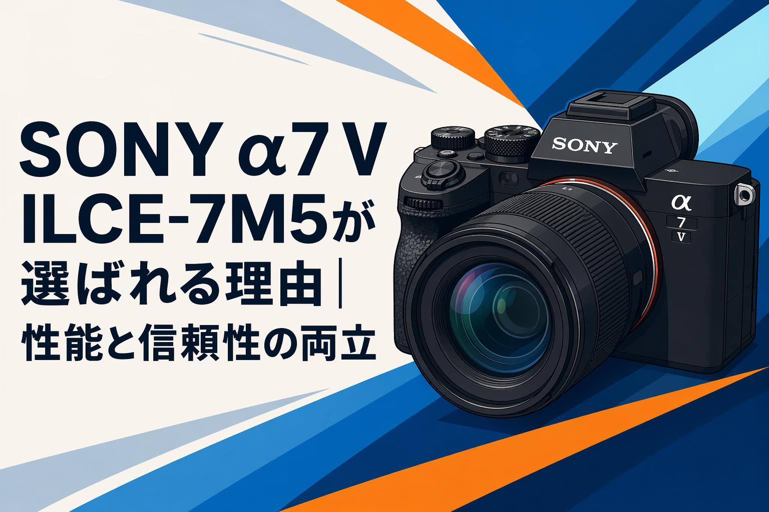SONY α7 V ILCE-7M5が選ばれる理由｜性能と信頼性の両立