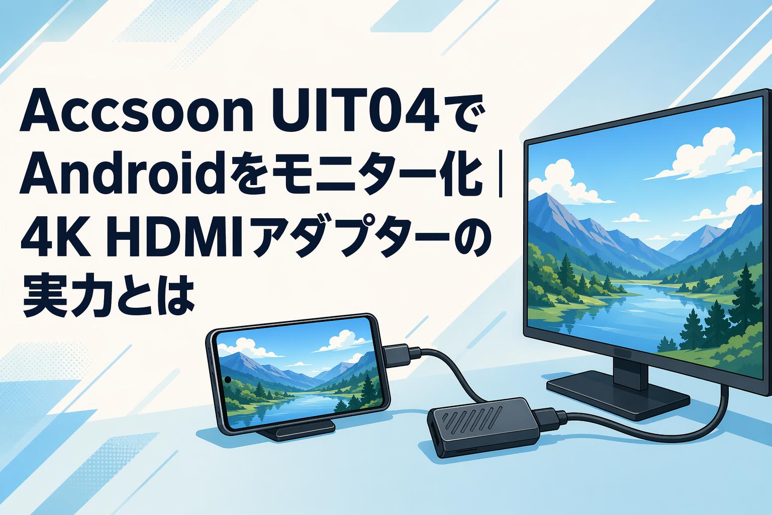 Accsoon UIT04でAndroidをモニター化｜4K HDMIアダプターの実力とは