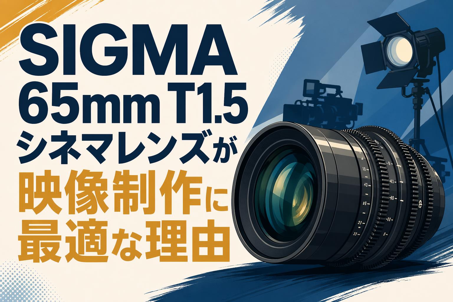 SIGMA 65mm T1.5シネマレンズが映像制作に最適な理由