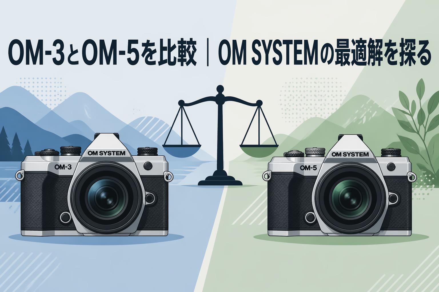 OM-3とOM-5を比較｜OM SYSTEMの最適解を探る