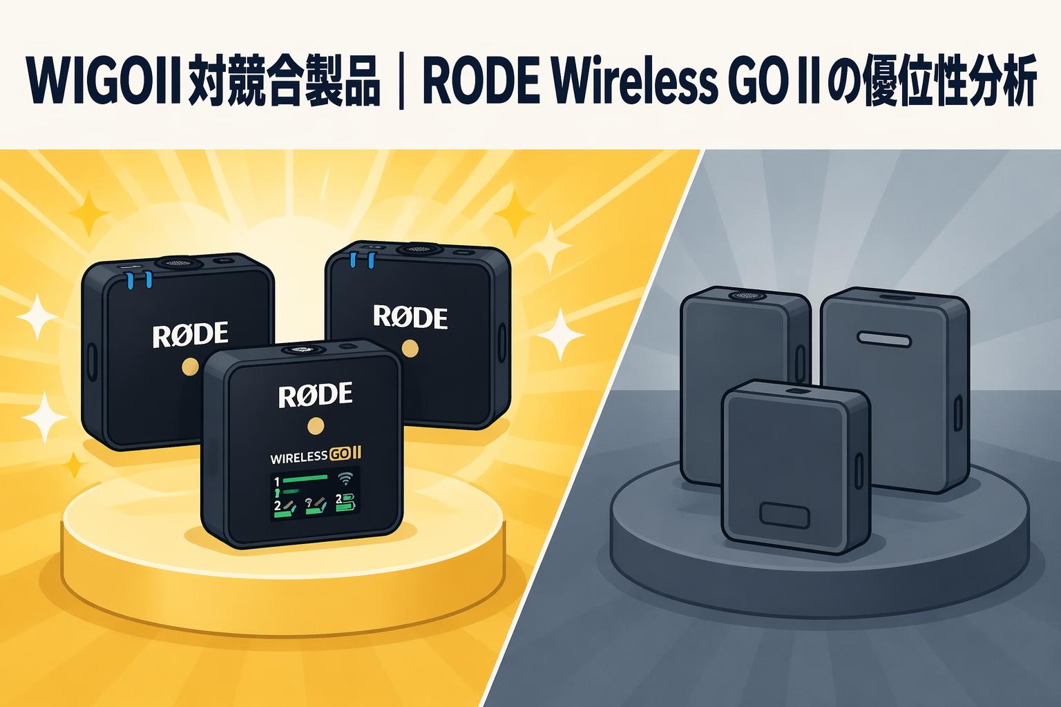 WIGOII対競合製品｜RODE Wireless GO IIの優位性分析