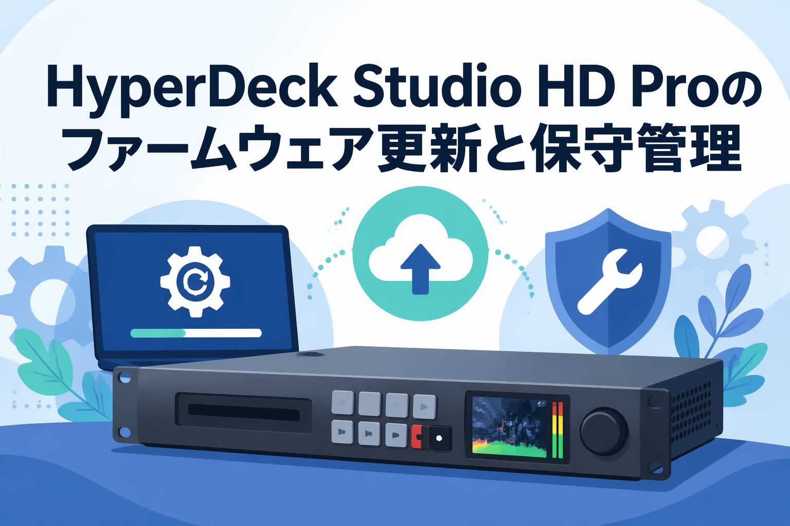 HyperDeck Studio HD Proのファームウェア更新と保守管理