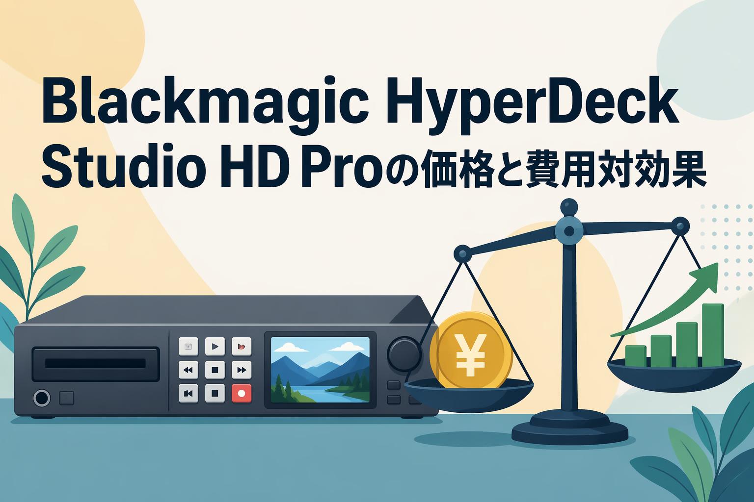 Blackmagic HyperDeck Studio HD Proの価格と費用対効果