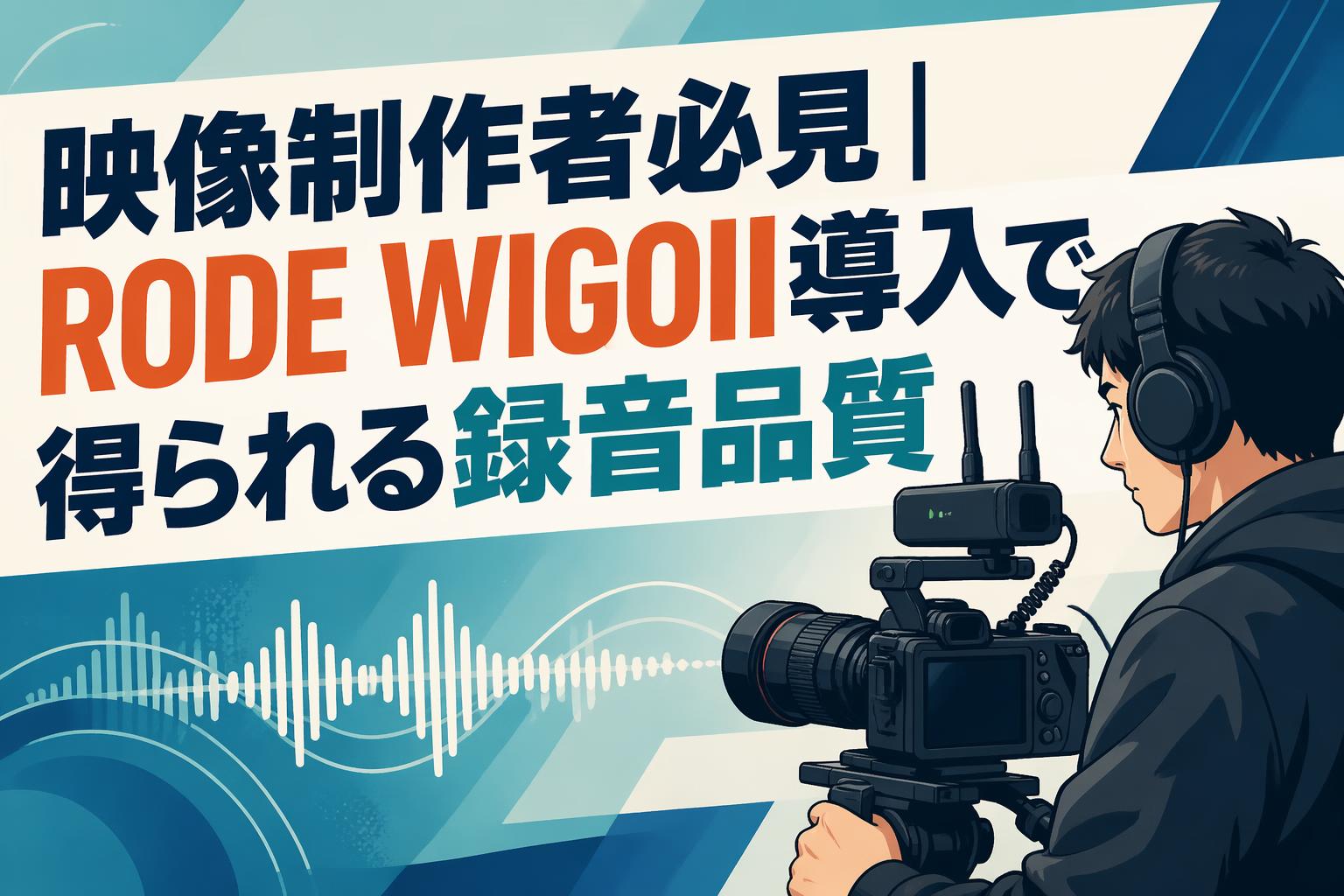 映像制作者必見｜RODE WIGOII導入で得られる録音品質