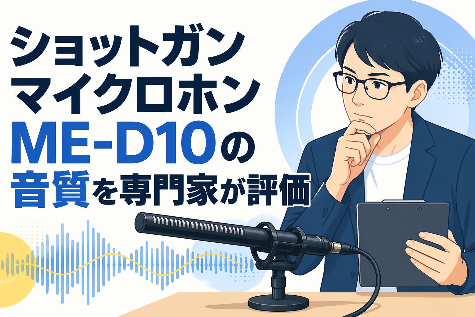 ショットガンマイクロホンME-D10の音質を専門家が評価